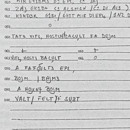 Eastern questionnaire, answ...