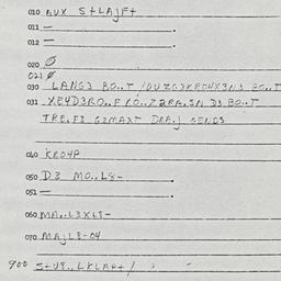 Eastern questionnaire, answ...