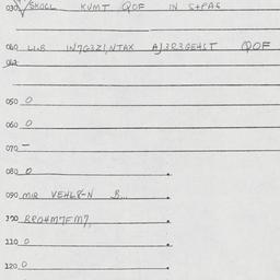 Eastern questionnaire, answ...