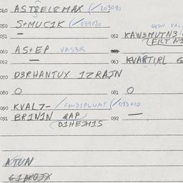 Eastern questionnaire, answ...