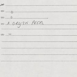Eastern questionnaire, answ...