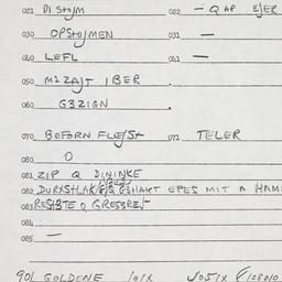 Eastern questionnaire, answ...