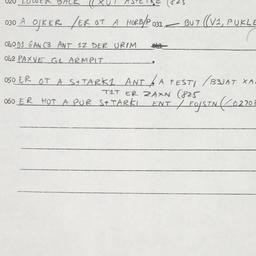 Eastern questionnaire, answ...