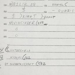 Eastern questionnaire, answ...
