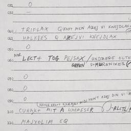 Eastern questionnaire, answ...