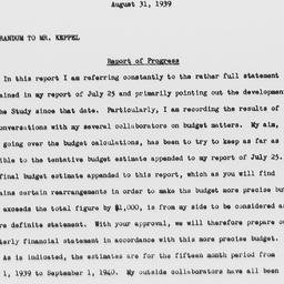 Report on the progress of t...