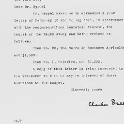 Letter from Charles Dollard...