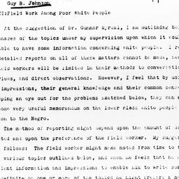 Memorandum from Guy B. John...