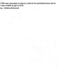 Correspondence, 2001-03-05....