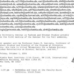 Announcements, 2004-10-01. ...