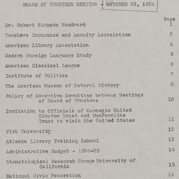 Board Meeting, 10/23/1924