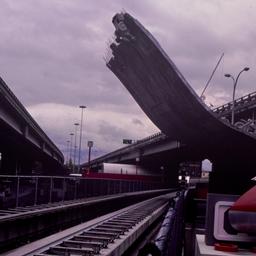 End of undulating highway, ...