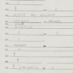 Eastern questionnaire, answ...