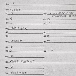 Eastern questionnaire, answ...
