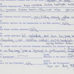 Western questionnaire, answ...