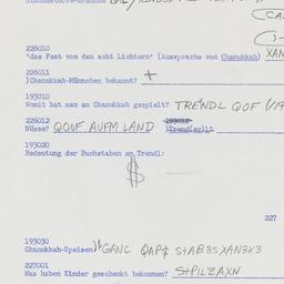 Western questionnaire, answ...
