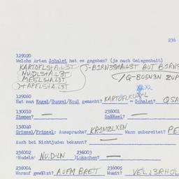 Western questionnaire, answ...