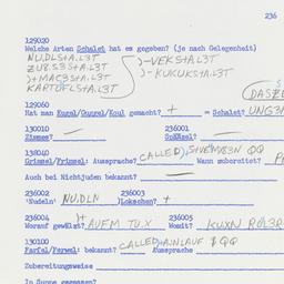Western questionnaire, answ...