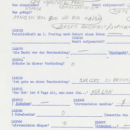 Western questionnaire, answ...