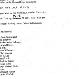 Minutes, 2005-03-22. The Pr...