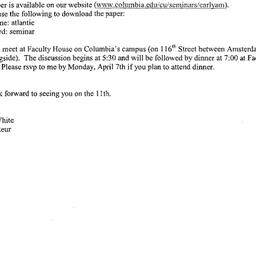 Announcements, 2003-03-11. ...