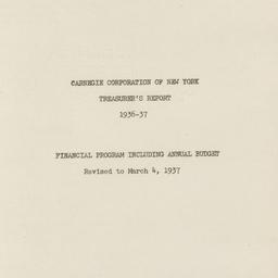 Treasurer's Report, 193...