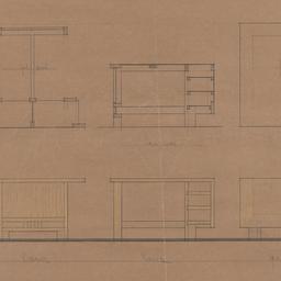 Desk plans, elevations, sec...