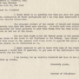 Letter from Columbiana Cura...