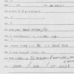 Eastern questionnaire, answ...