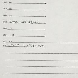 Eastern questionnaire, answ...