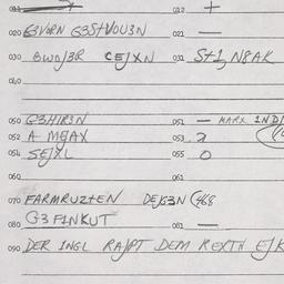 Eastern questionnaire, answ...