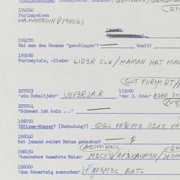 Western questionnaire, answ...