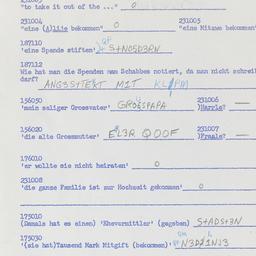 Western questionnaire, answ...