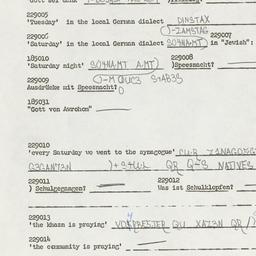 Western questionnaire, answ...