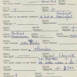 Western questionnaire, answ...