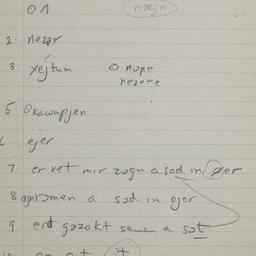 Eastern questionnaire, blue...