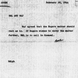 Memorandum from Robert M. L...