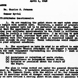 Memorandum from Gunnar Myrd...