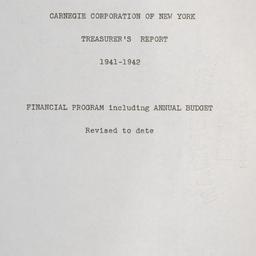 Treasurer's Report, 194...
