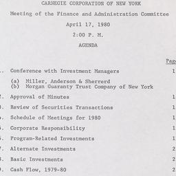 Meeting of the Finance and ...