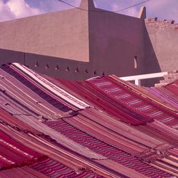 Exterior view, over fabric ...