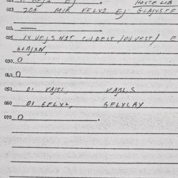 Eastern questionnaire, answ...