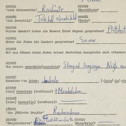 Western questionnaire, answ...