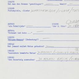 Western questionnaire, answ...