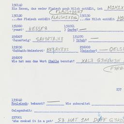 Western questionnaire, answ...