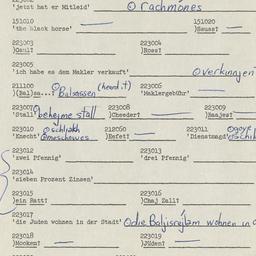 Western questionnaire, answ...