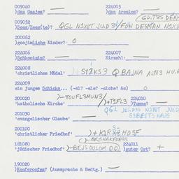 Western questionnaire, answ...