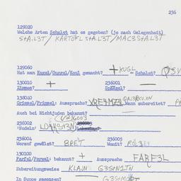 Western questionnaire, answ...