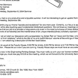 Announcements, 2004-09-08. ...