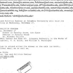 Announcements, 2004-11-17. ...